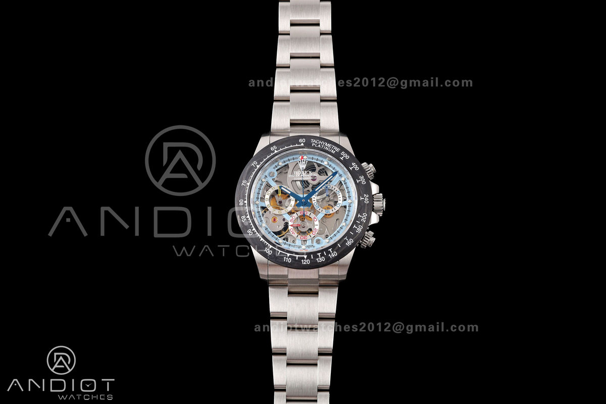 Daytona La Montaoya SONIC Best Edition Skeleton Blue Dial on SS Oyster Bracelet SA4130